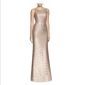 Dessy Collection High Neck Sequin Gown (LIKE NEW)